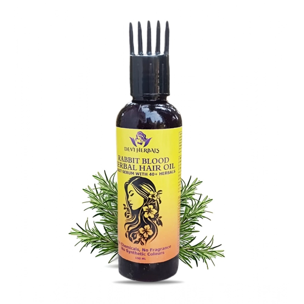 64026-1-1000x1000-1.webp Devi Herbels Rabbit Blood Herbal 100 ML Hair Oil - Men's And Women's Hair Growth Oil - Image 1
