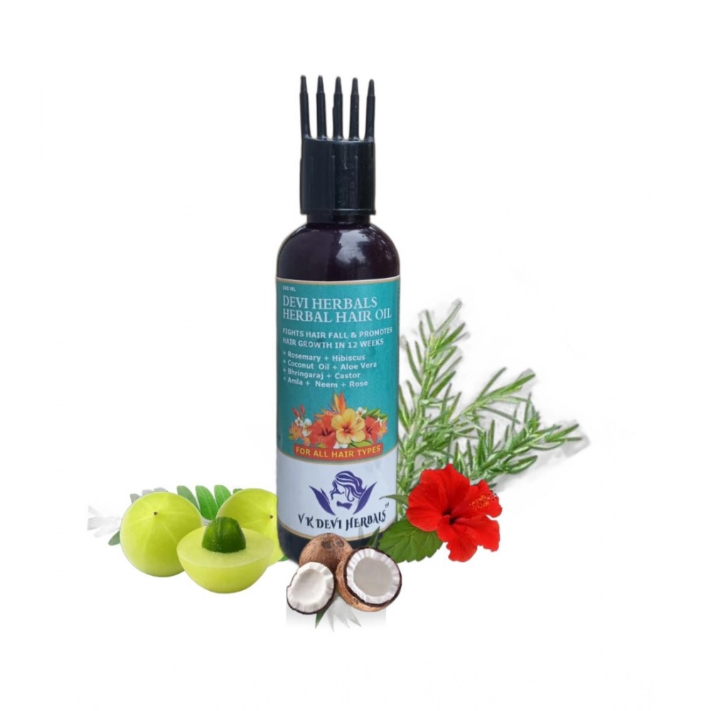 64027-1-1000x1000-1.webp Devi Herbels Rosemary Herbal 100 ML Hair Oil - Men's And Women's Hair Growth Oil - Image 1